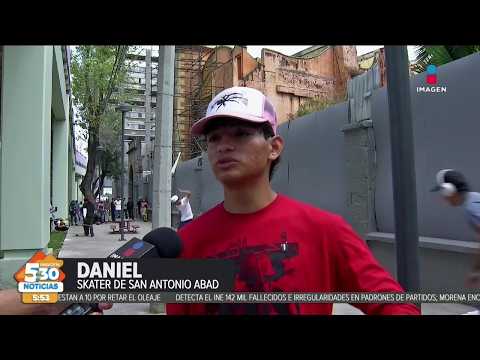 Jóvenes protestan y exigen reconstrucción del skatepark de San Antonio Abad