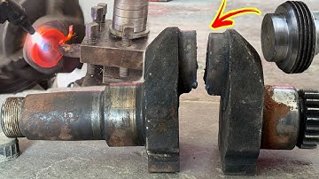 Priceless Engineering // A broken antique model Peter engine crankshaft repaired by engineering work