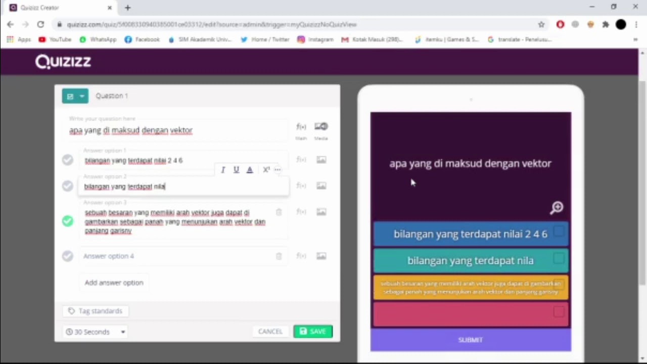 Tutorial penggunaan Quizizz YouTube