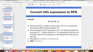 Reverse Polish Notation - Evaluating infix expressions
