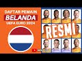 Daftar Skuad Pemain Belanda EURO 2024 - UEFA EURO 2024