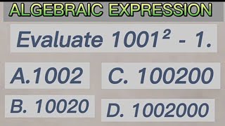 Q78. Evaluate 1001² - 1.