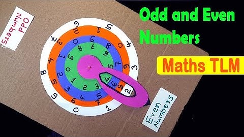 Odd and Even numbers working model for students | Math TLM | maths activity