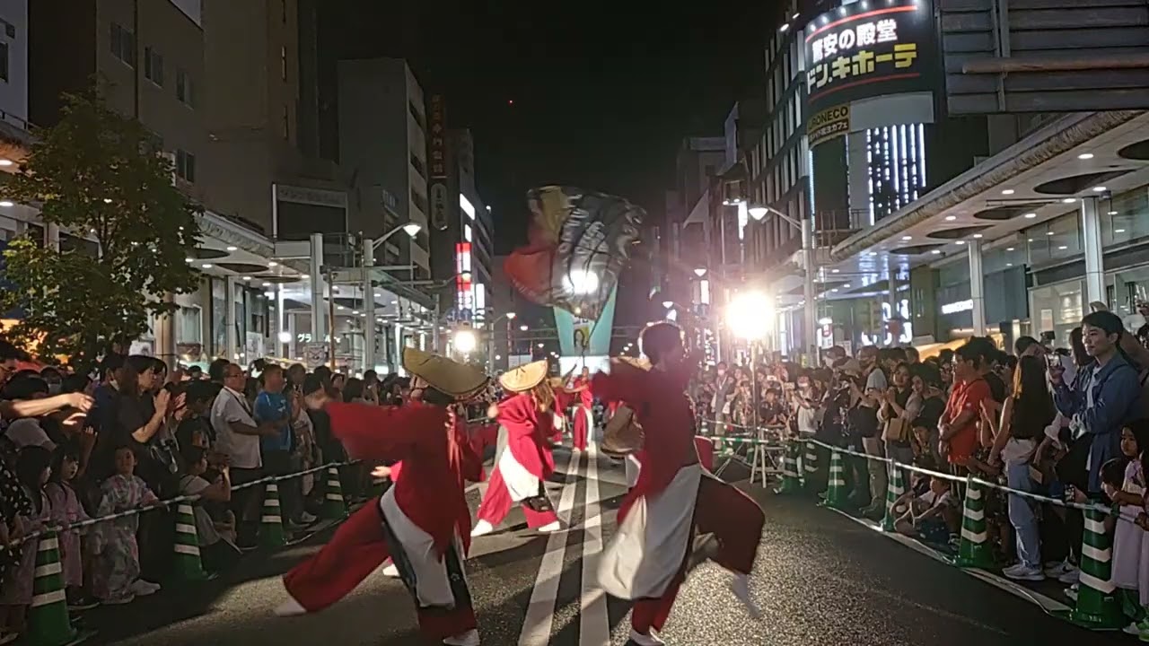 よさこい雅月　ダイナミック琉球　前　ゆかたできん祭2025