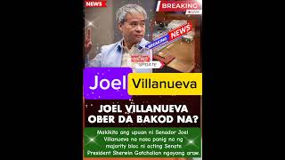 Makikita ang upuan ni Senador Joel Villanueva na nasa panig na ng majority bloc ni acting Senate