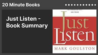 Just Listen - Book Summary
