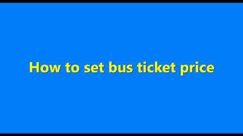 How to set ticket price in Bus Ticket Booking with Seat Reservation Plugin