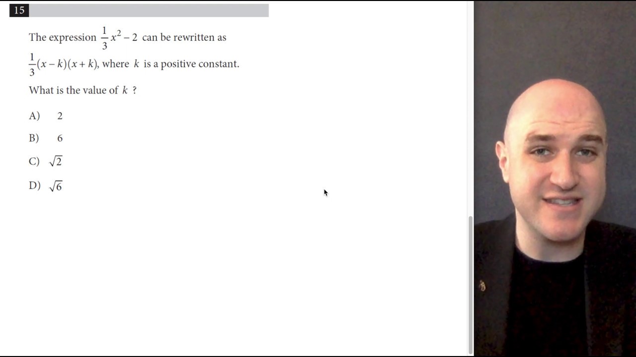 Practice SAT 7 Math No Calculator Test Question 15