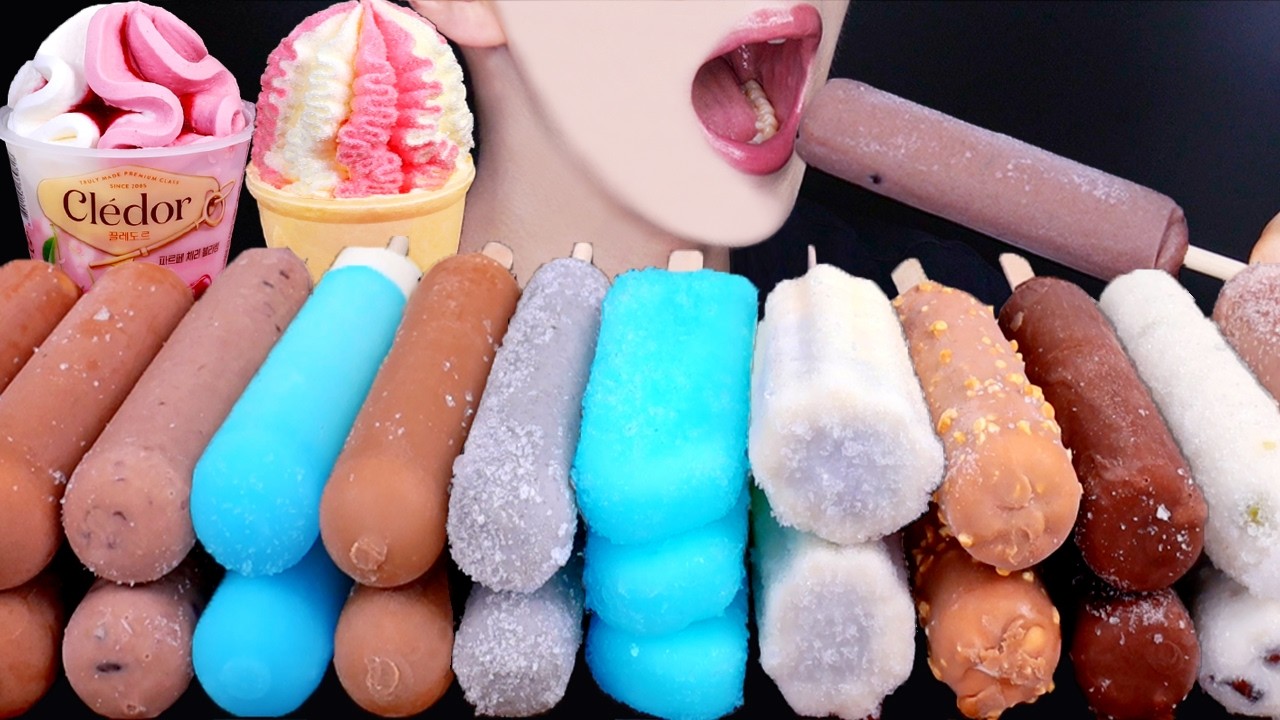 ASMR CHOCOLATE ICE CREAM NUTELLA DESSERT MUKBANG 초콜릿 아이스크림 먹방 チョコレートアイスクリーム 咀嚼音 EATING SOUNDS