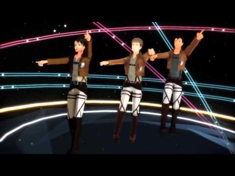 【進撃のMMD】エレンとジャンとベルトルトでお願いShootin' Star