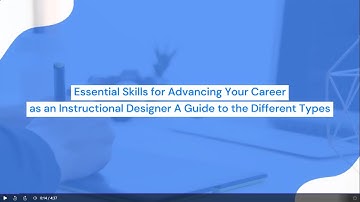 Essential Skills for Advancing Your Career as an Instructional Designer