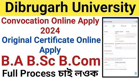 Convocation Online Apply Step By Step Process || B.A B.Sc B.Com Original Certificate Apply | DU