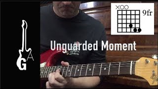 Unguarded Moment. Guitar lesson with tabs.