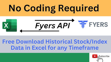 How to fetch Stock/Index OHLC price in Excel | Fyers API v2 | Any Time Frame