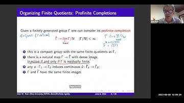Profinite rigidity, direct products and finite presentability - Professor Alan Reid(Rice University)