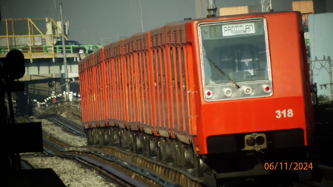 ¡Maratón! Trenes NM-83, NC-82, y NM-79 en el tramo elevado de la Línea 9 Metro CDMX.
