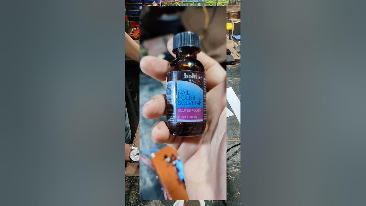 PCB transfer method using nail polish solvent and alcohol complete