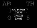 AFC South 2026 Draft Grades | #nfldraft #jaguars #texans #colts #titans #nfl #shorts