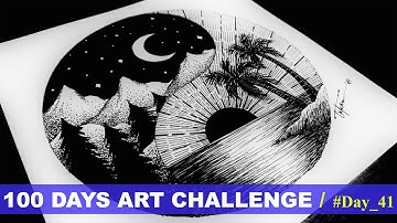 Yin Yang Drawing Tutorial | Easy Pen & Ink For Beginners | 100 Days Art Challenge 2021 | Day_41