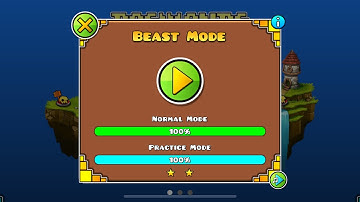 Geometry Dash - Beast Mode - Complete 100% In 1 Attempt