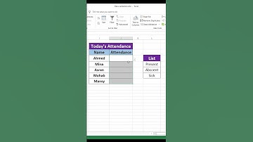 Excel Basics : Drop-Down List using Data validation