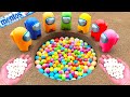 Satisfying Video l How To Make Rainbow Ice Cream with Rainbow ball, Mentos,Coca Cola, Fanta,Mirrinda