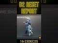 D2 SHORT RESET REPORT 16-23DEC25 #destiny2