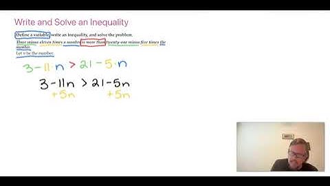 Lesson 5.3.3 Solving Multi Step Inequalities: Write and Solve an Inequality