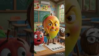 fruits class room math exam #bangla #ai #cartoon #intertainment #viralshort #lifeisbutadream #funny