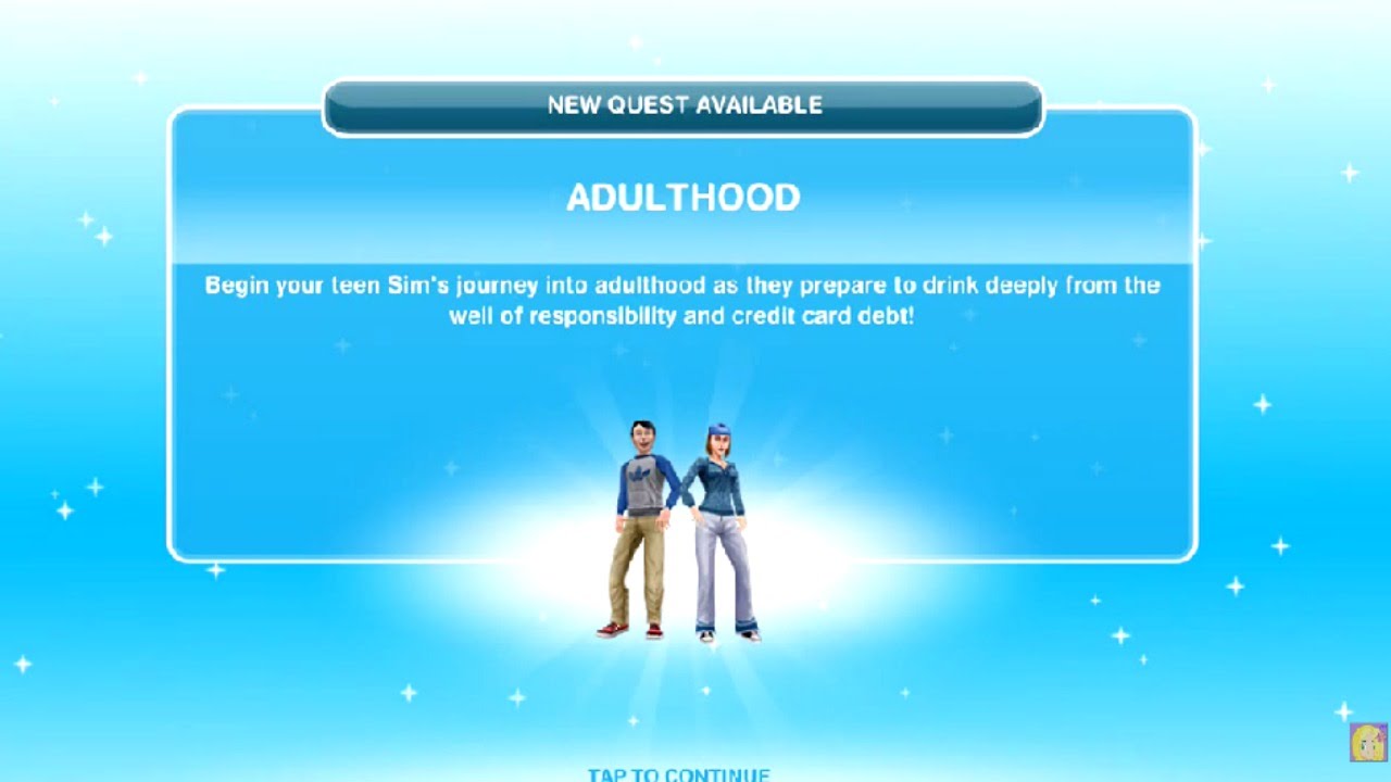Sims Freeplay Adulthood Quest YouTube