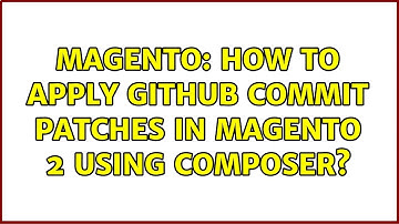Magento: How to apply github commit patches in Magento 2 using composer?
