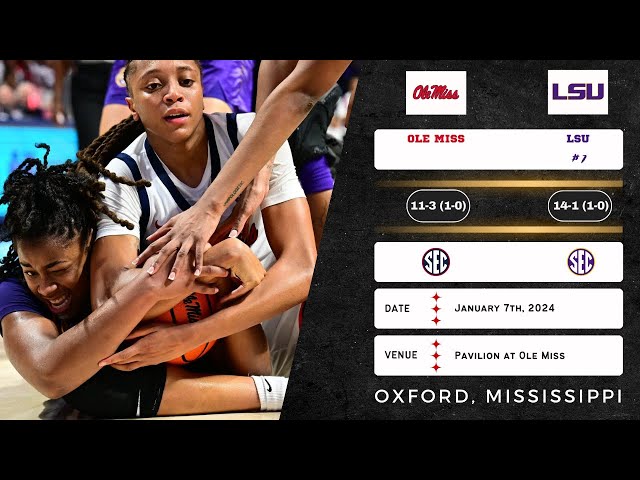 Ole Miss vs No. 7 LSU | SEC | 1.7.24