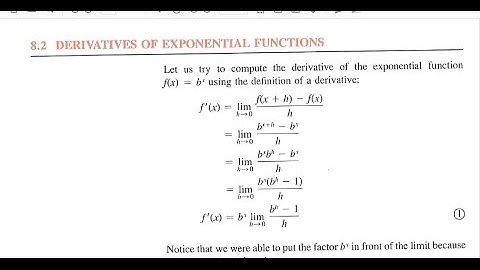 Calculus 30 8.2 Base "e" and its importance to Calculus