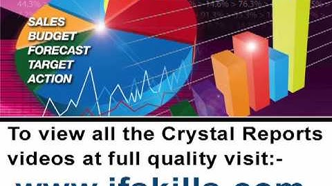 Crystal Reports Tutorial -  Connection to a SQL Database