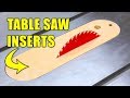 Making Table Saw Inserts / Throat Plates (Dado & Zero Clearance Inserts)