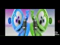 Youtube Thumbnail Gummy Bear Song Blue and Green Singing in backwards