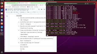 Exp 5 Input output redirection in linux
