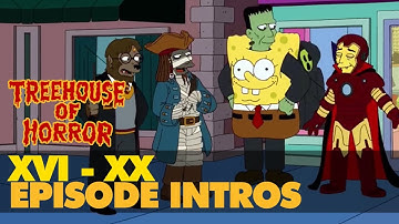 The SIMPSONS 4K - HALLOWEEN INTRO COMPILATION [PART 3] - Treehouse of Horrors XVI to XX