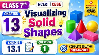 Class 7 Maths Chapter 13 | Visualizing Solid Shapes | Exercise 13.1 Question 1 | NCERT Solution