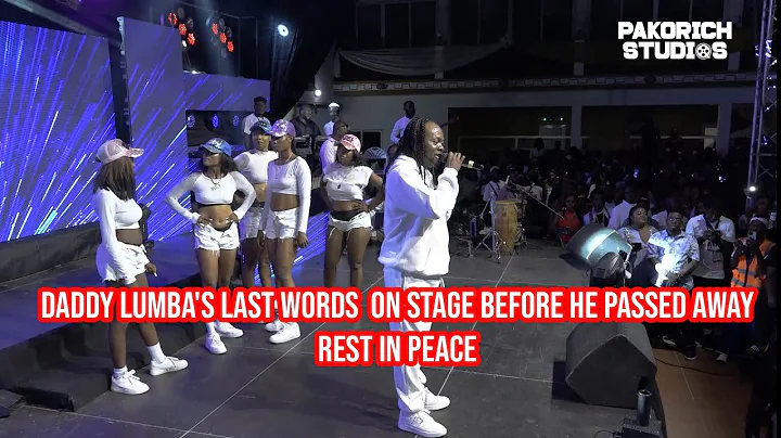 Daddy Lumba's last words on stage before he passed away -Rest in Peace