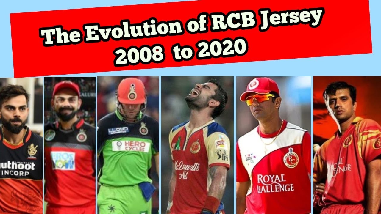 rcb jersey from 2008 to 2019