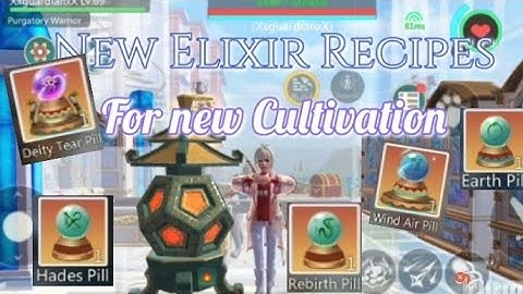 New Elixir recipes Hades, Rebirth, Earth, Heaven, Air Wind, Rain Breath & Deity tear| Utopia: origin