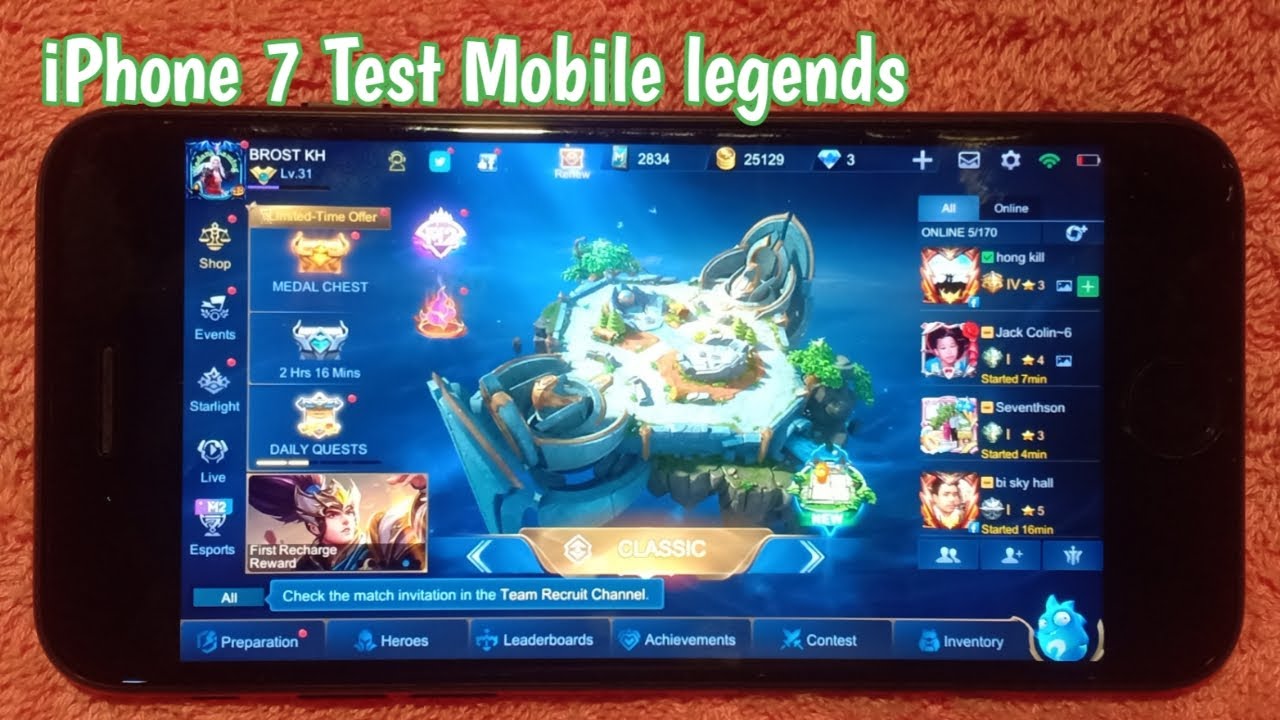 iPhone 7  Test Game Mobile Legend | iPhone Test Game