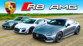 картинка: Кто победит в заезде: новый AMG GT 63 или R8 GT, а может 911 Turbo?