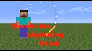 How to make a Herobrine Lightning Stick in minecraft! EASY!