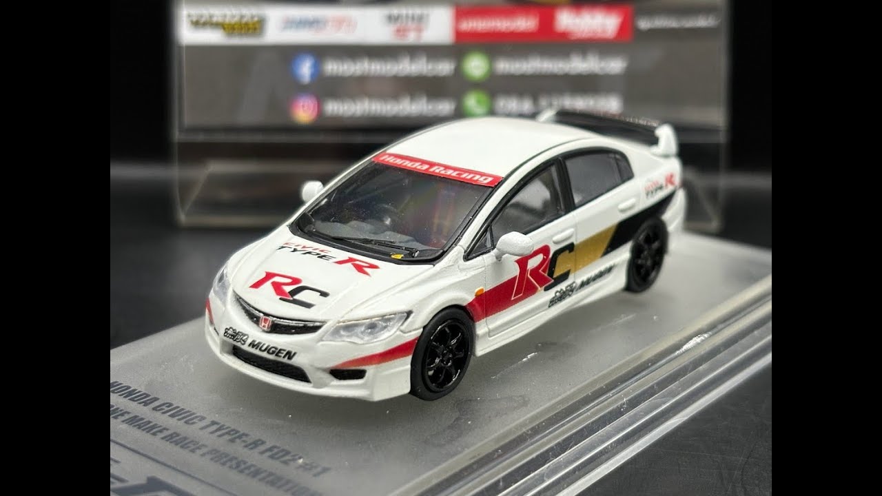 unboxing 1/64 INNO64 - Honda Civic Type R (FD2) Mugen RC Livery (Custom ...