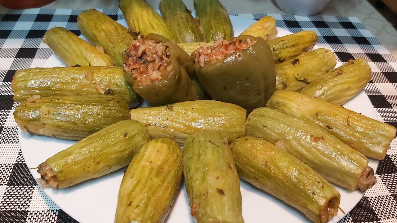 اسهل طريقة لعمل محشي الكوسه بالرز❤😋