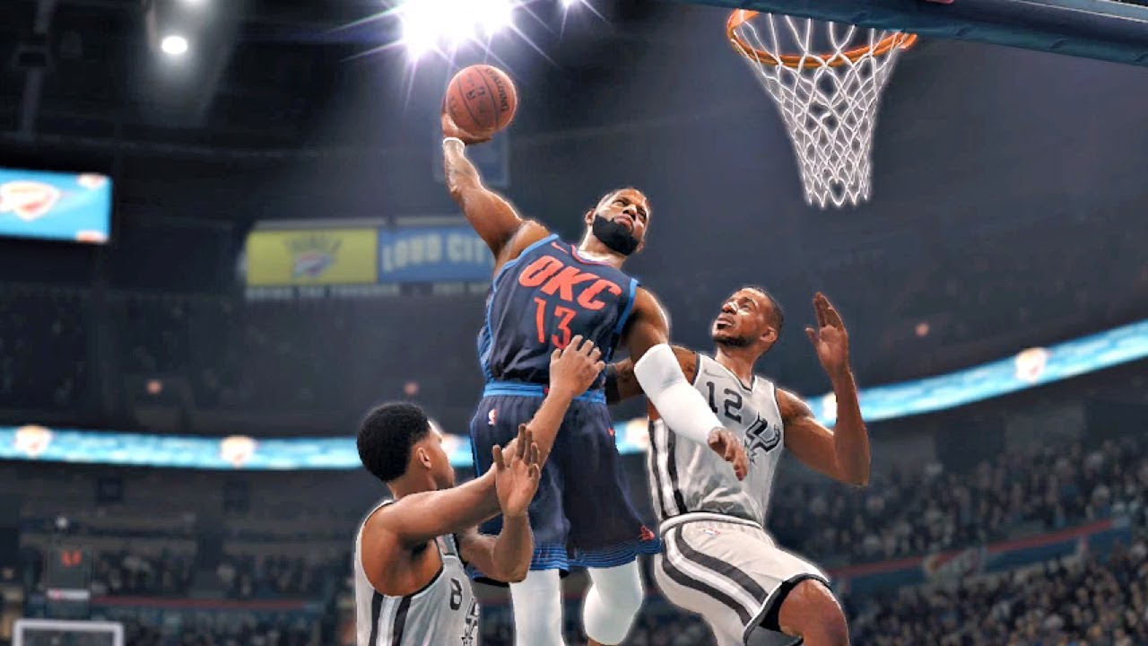 NBA Live 18 Gameplay | Oklahoma City Thunder vs San Antonio Spurs (Game Update - Statement Unis