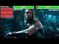 Aquaman vs prince frist fight  healthbars and percentage  fight scene