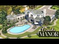 Grande manor  luxury estate in the hills  pool fitness room garage  the sims 4 cc speed build